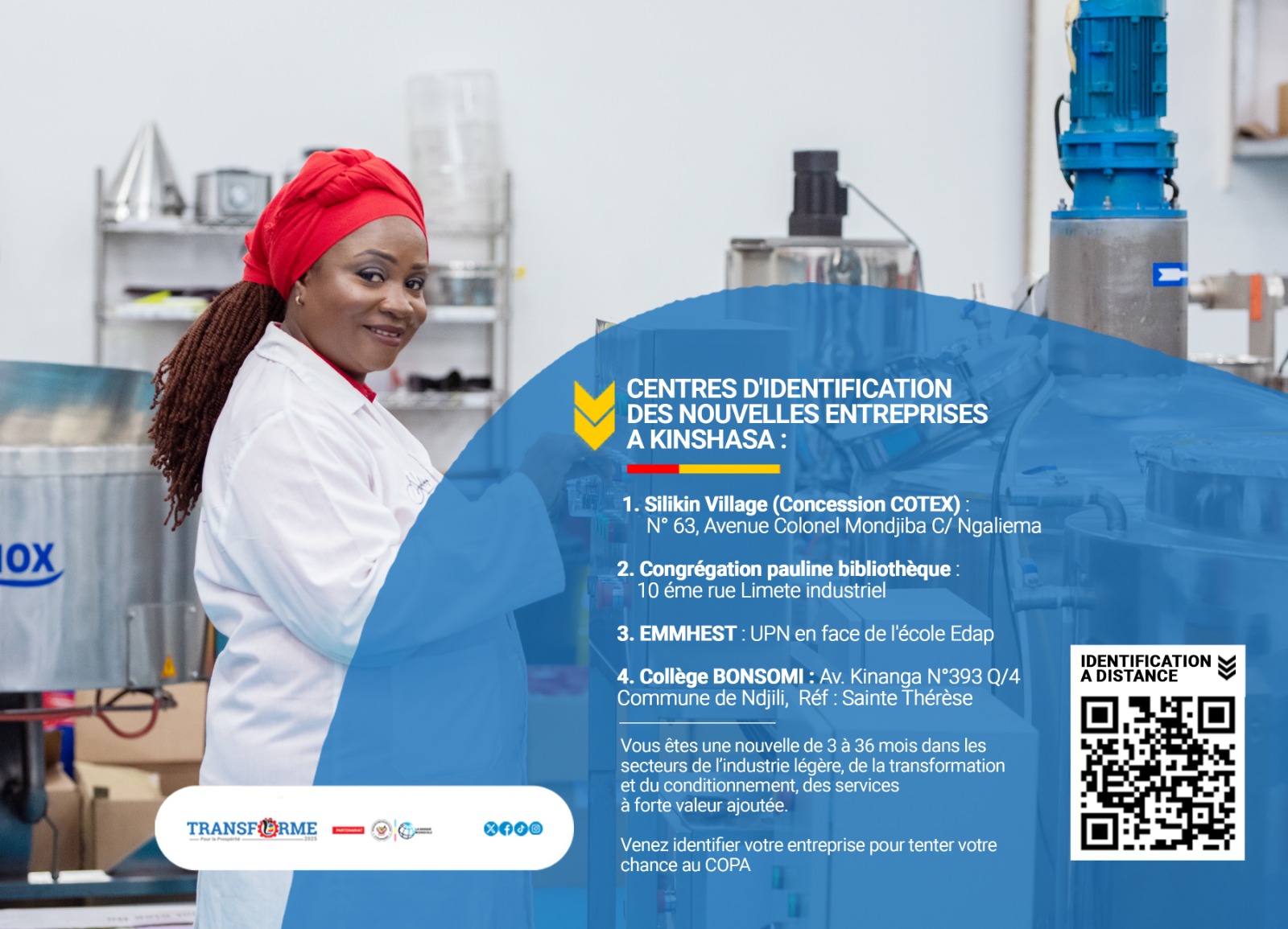 Centers for New Business Identification in Kinshasa under COPA